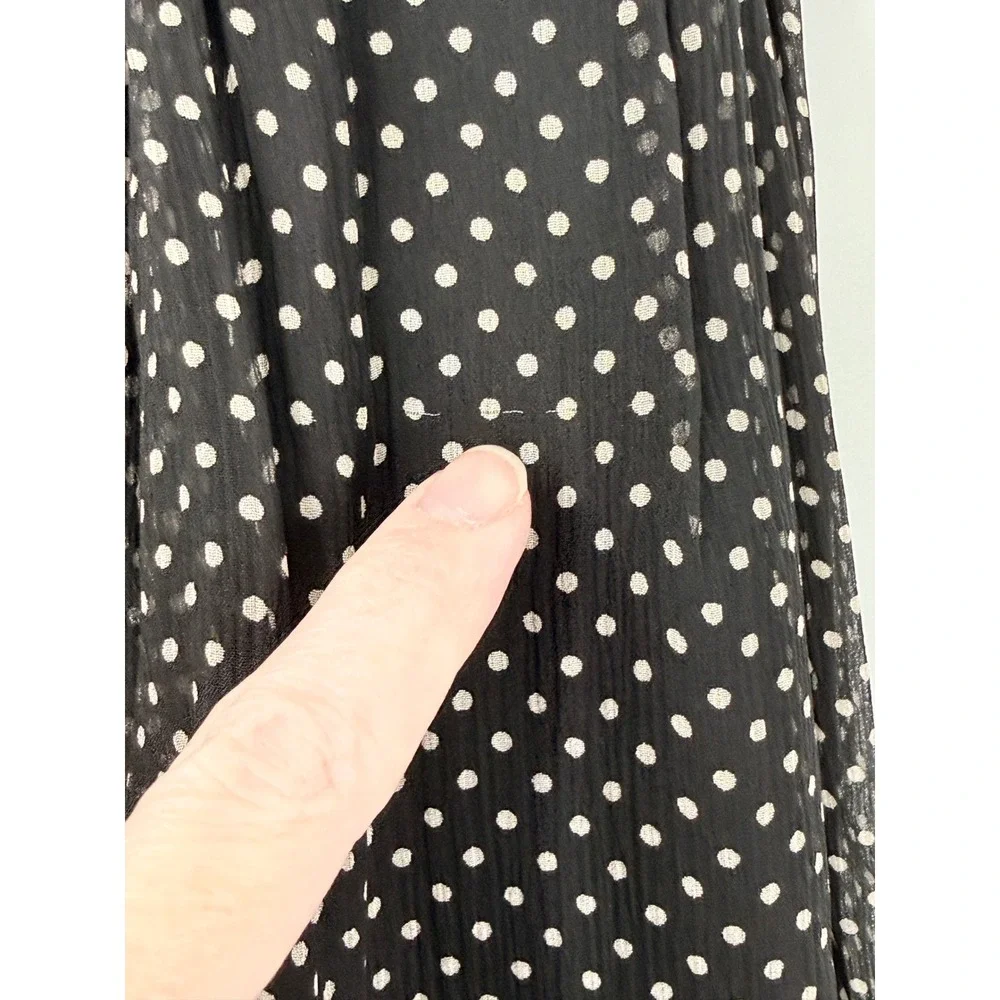 Vtg y2k The Limited Silk Polka Dot Skirt Womens sz 10 fairycore whimsy office